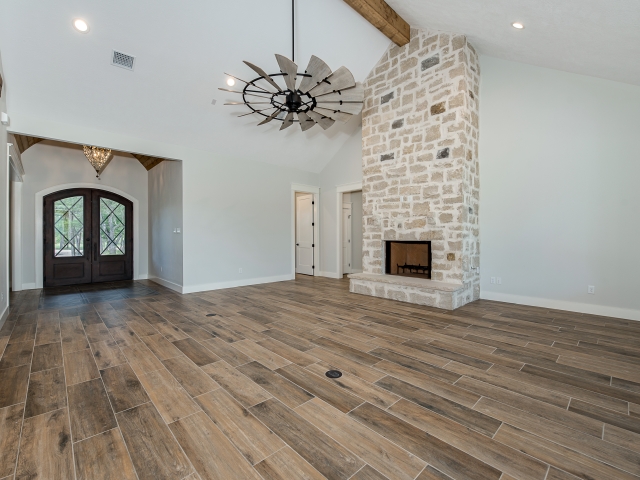Living room of the Ball Circle Project by LaFollette Custom Homes.