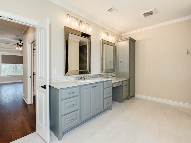Master bath of the Taylor Project by LaFollette Custom Homes.