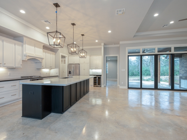 White kitchen from the Roznovsky Project by LaFollette Custom Homes.