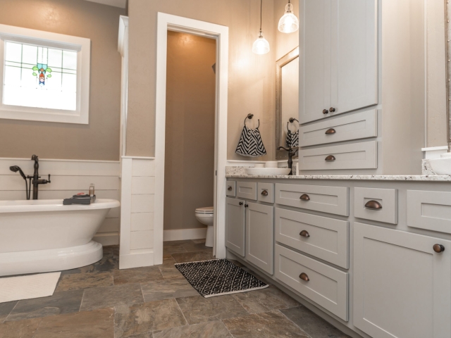 Master bath of the Chisam Project by LaFollette Custom Homes.
