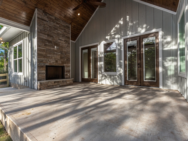 A beautiful covered patio from a LaFollette Custom Home build in Bryan College Station.